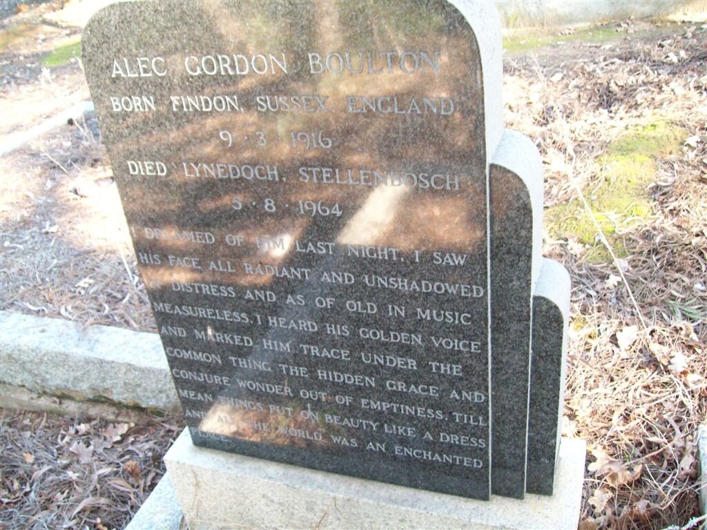 BOULTON Alec Gordon 1916-1964