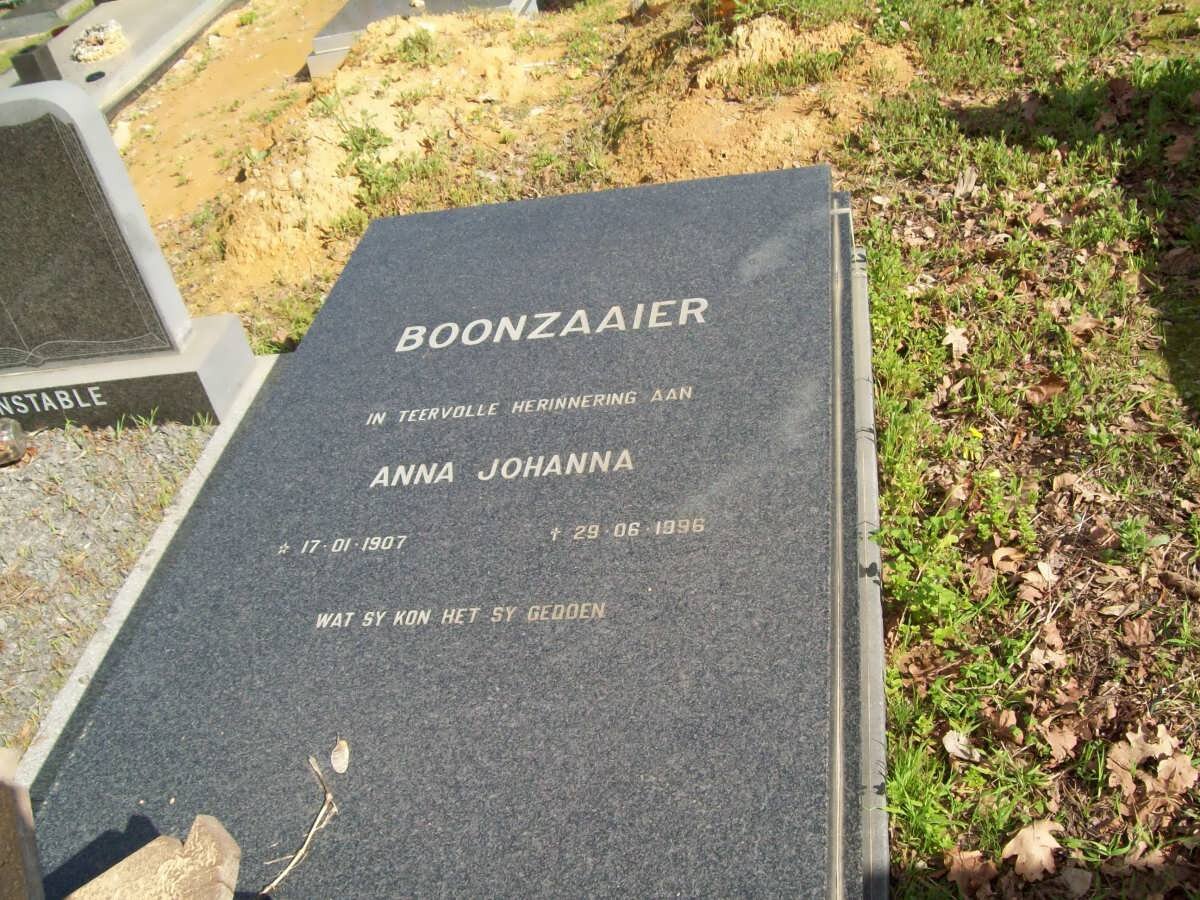 BOONZAAIER Anna Johanna 1907-1996