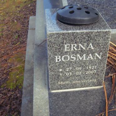 BOSMAN Erna 1921-2007