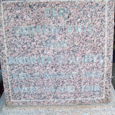 BYL Andries C., v.d. 1852-1914