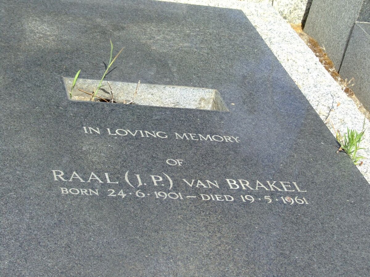 BRAKEL J.P., van 1901-1961