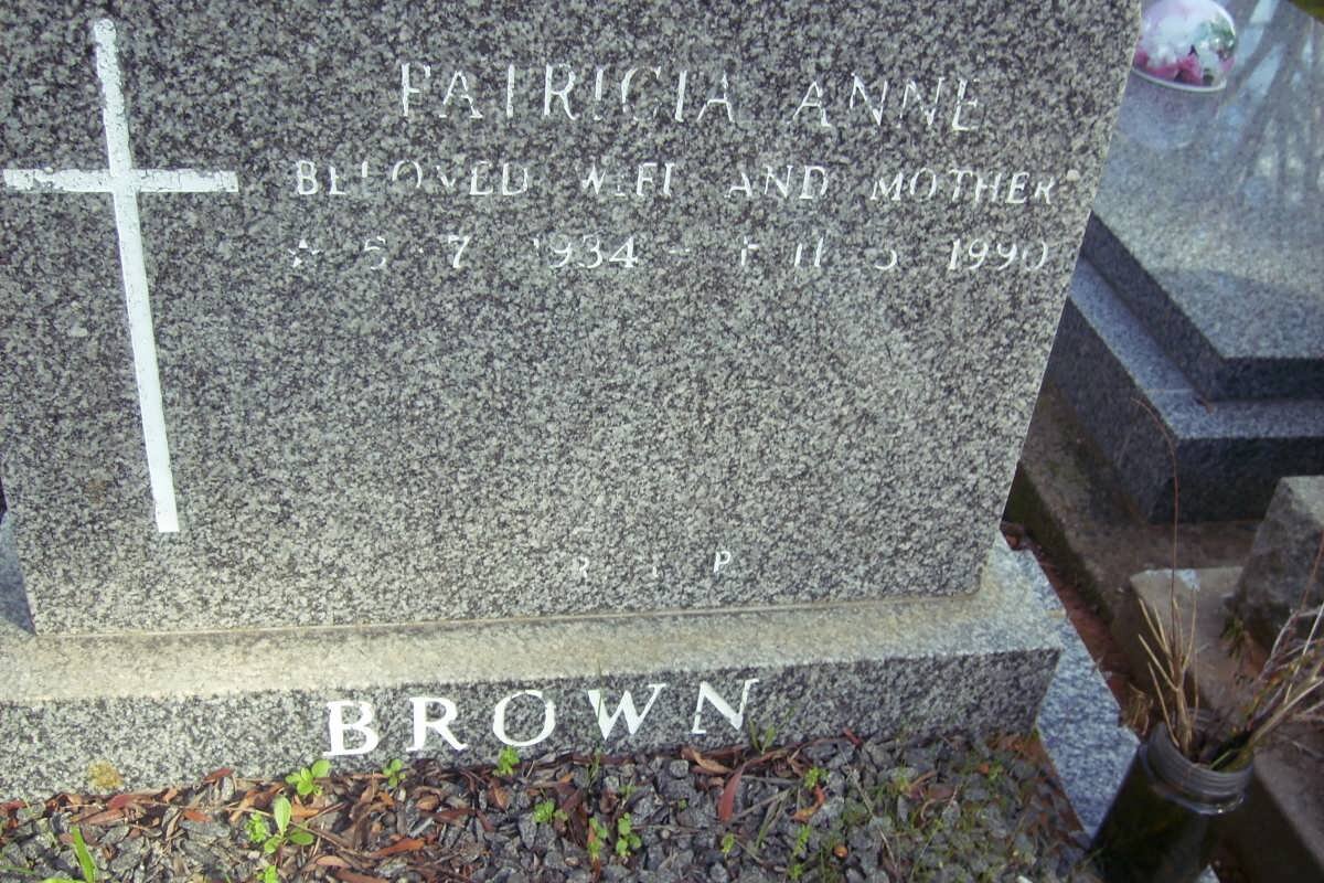 BROWN Patricia Anne 1934-1990