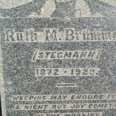 BRUMMER Ruth M. nee STEGMANN 1872-1929