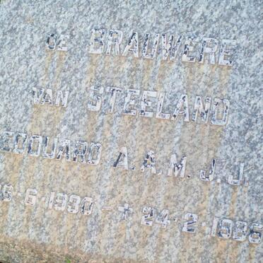 BRAUWERE Edouard A.A.M.J.J., de van Steeland 1930-1986
