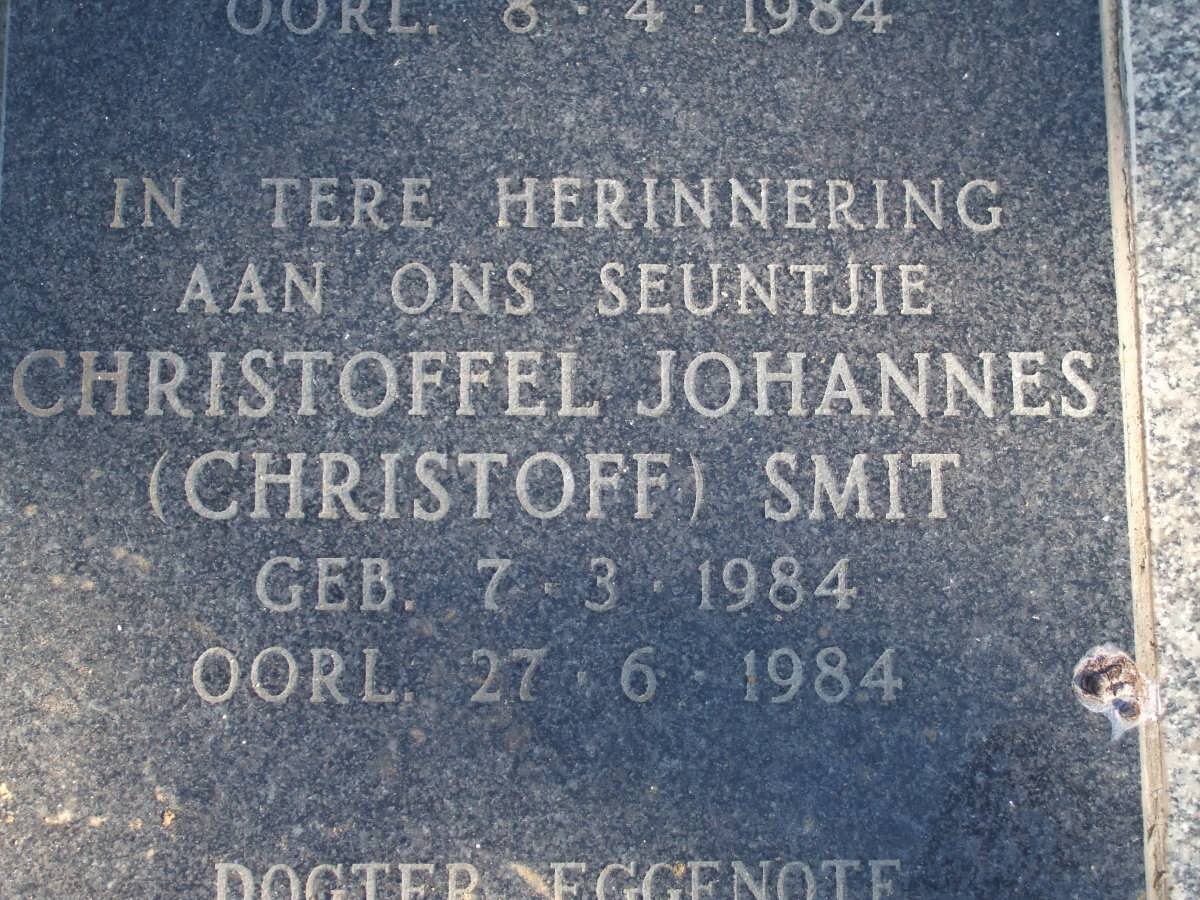 SMIT Christoffel Johannes 1984-1984