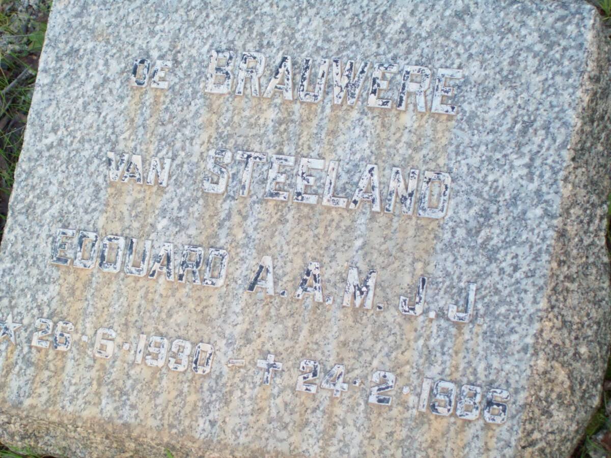 BRAUWERE Edouard A.A.M.J.J., de van Steeland 1930-1986