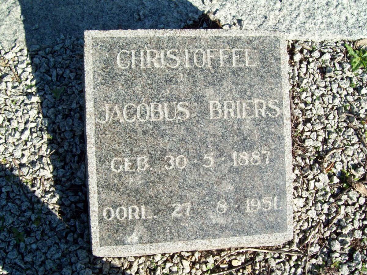 BRIERS Christoffel Jacobus 1887-1951