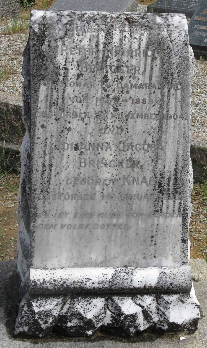 BRINCKER Peter Heinrich -1904 &amp; Johanna Jacoba KNAB -1923