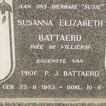 BATTEARD Susanna Elizabeth nee DE VILLIERS 1903-1961