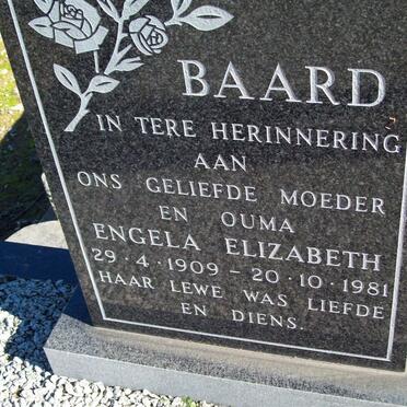 BAARD Engela Elizabeth 1909-1981