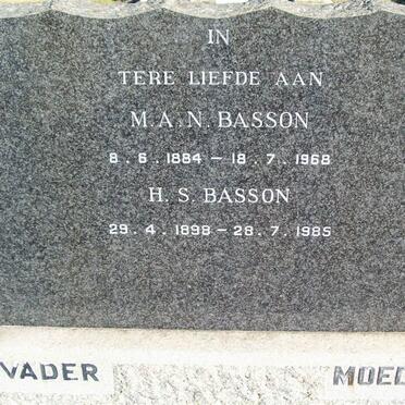 BASSON M.A.N. 1884-1968 &amp; H.S. 1898-1985