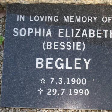 BEGLEY Sophia Elizabeth 1900-1990