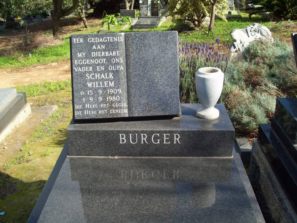 BURGER Schalk Willem 1909-1980