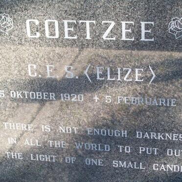COETZEE C.E.S. 1920-1993