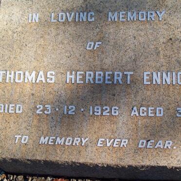 ENNION Thomas Herbert -1926