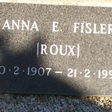FISLER Anna E. nee ROUX 1907-1992