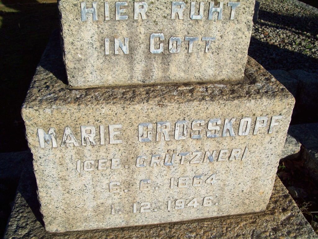 GROSSKOPF Marie nee GRUTZNER 1864-1946