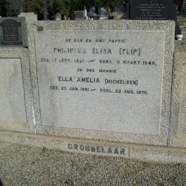 GROBBELAAR Philippus Eliza 1891-1949 &amp; Ella Amelia MICHELSEN 1891-1970