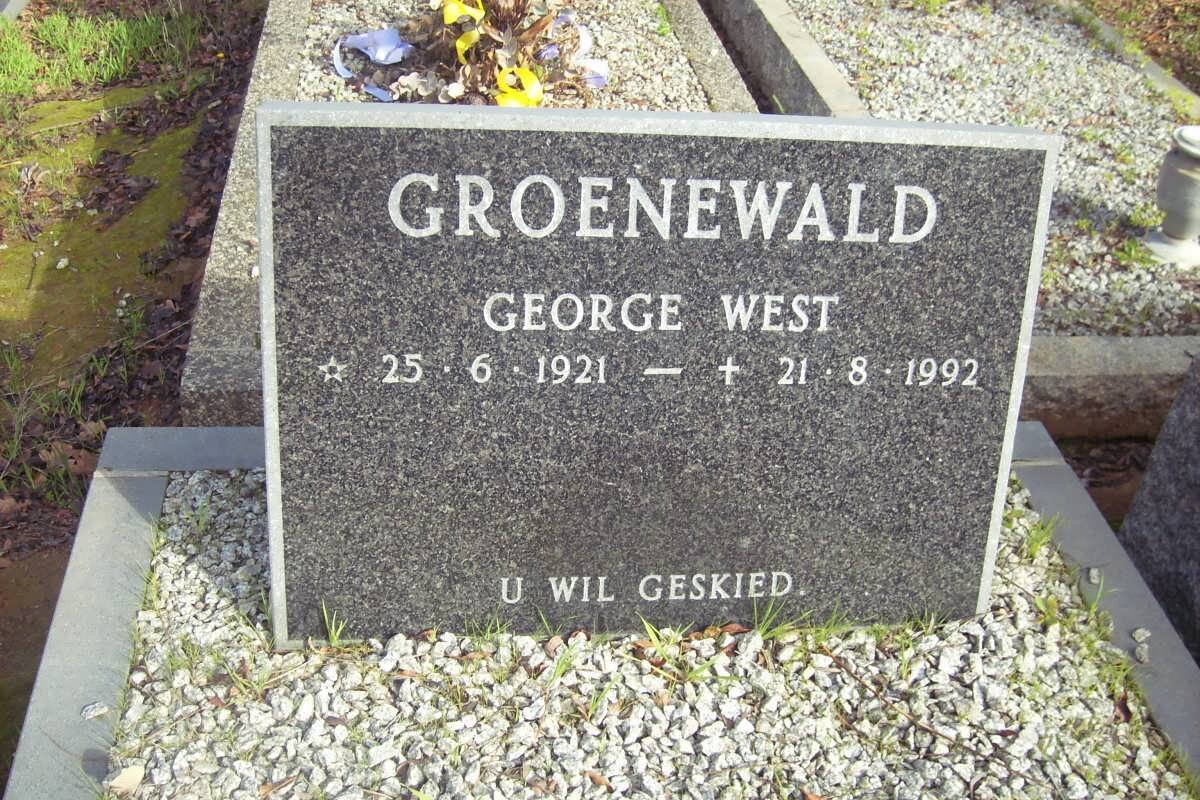 GROENEWALD George West 1921-1992