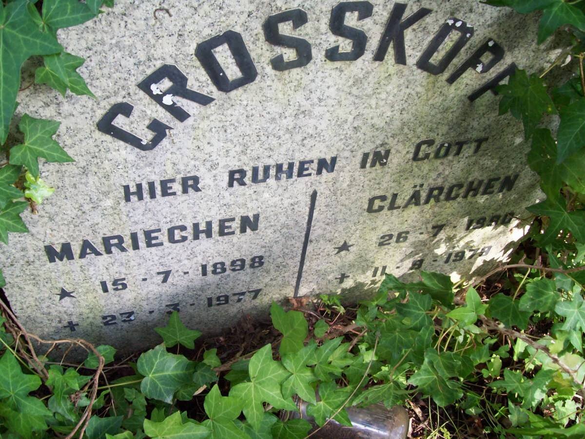 GROSSKOPF Clärchen 1890-1979 &amp; Mariechen 1898-1977