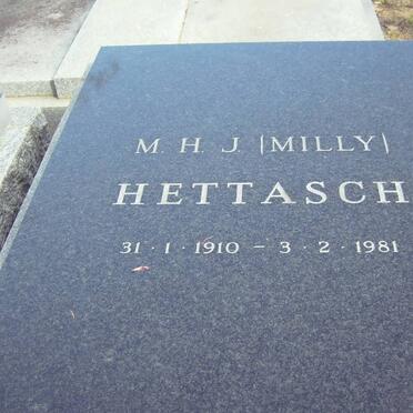 HETTASCH M.H.J. 1910-1981