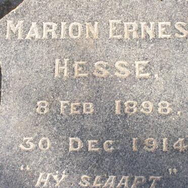 HESSE Marion Ernest 1898-1914