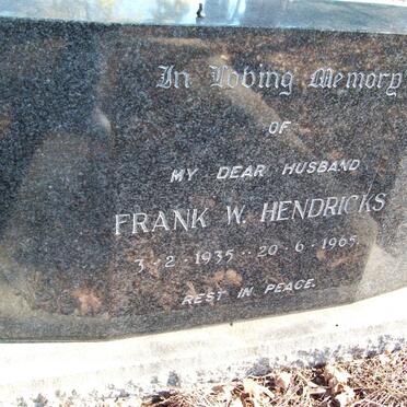 HENDRICKS Frank W. 1935-1965