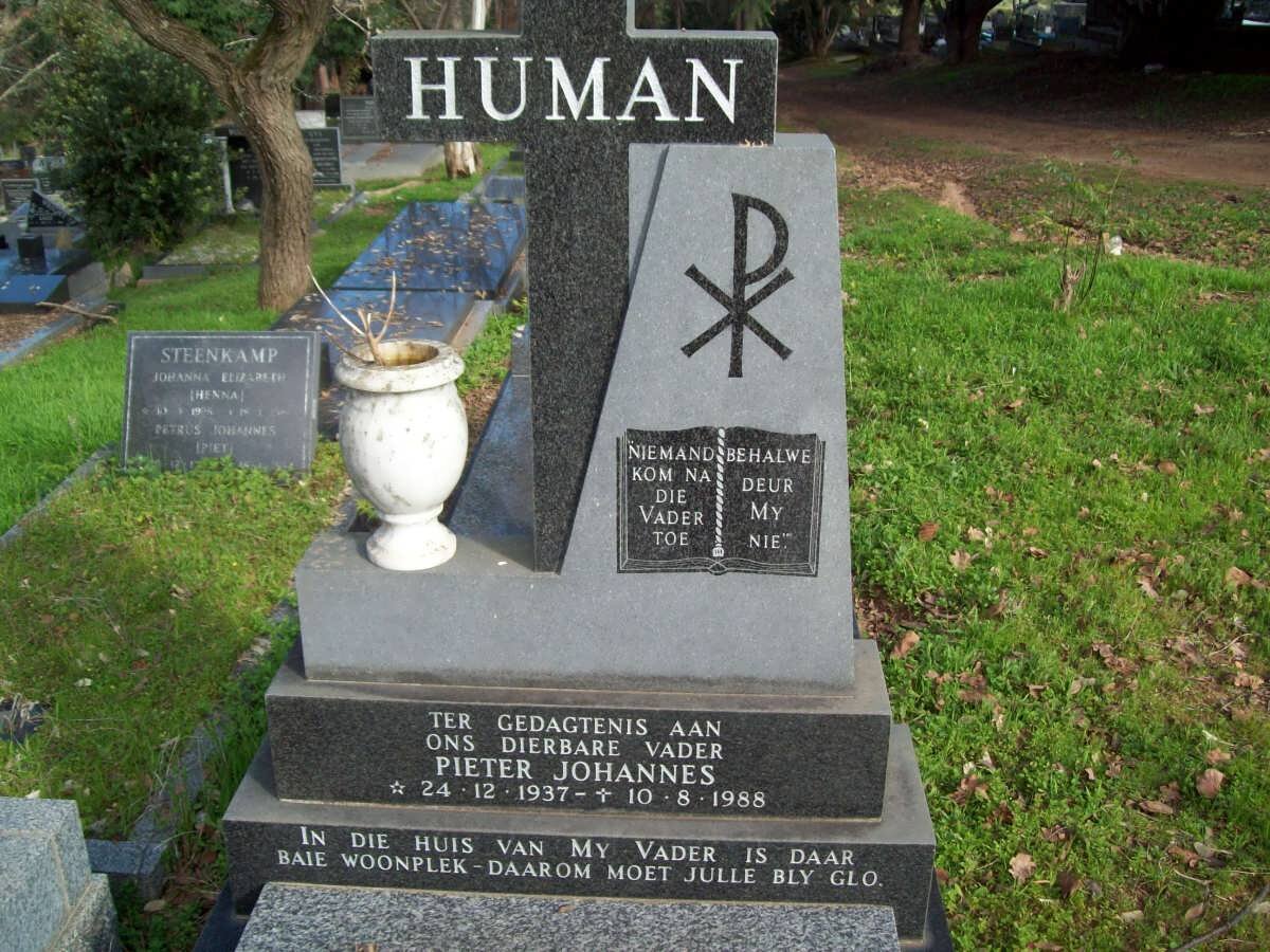 HUMAN Pieter Johannes 1937-1988