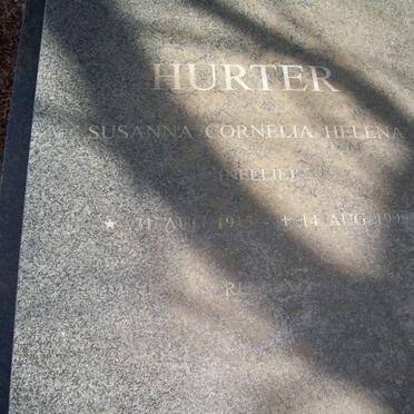 HURTER Susanna Cornelia Helen 1915-1999