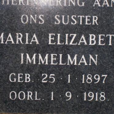 IMMELMAN Maria Elizabeth 1897-1918