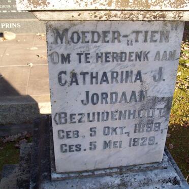 JORDAAN Catharina J. 1898-1929