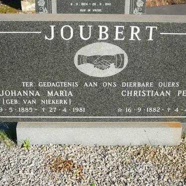 JOUBERT Christiaan Petrus 1882-1942 &amp; Johanna Maria VAN NIEKERK 1885-1981