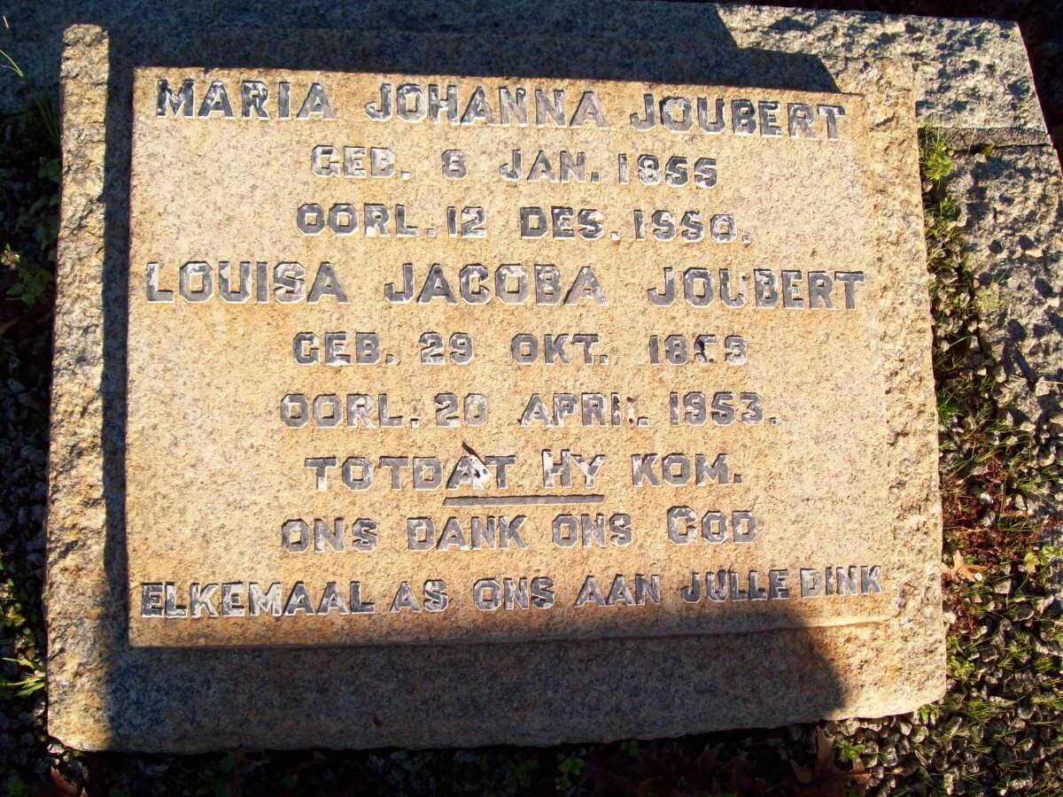 JOUBERT Maria Johanna 1855-1950 :: JOUBERT Louisa Jacoba 1859-1953