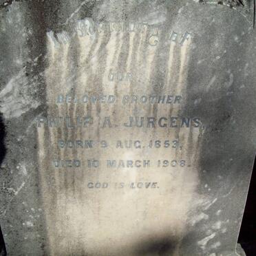 JURGENS Philip A. 1853-1908