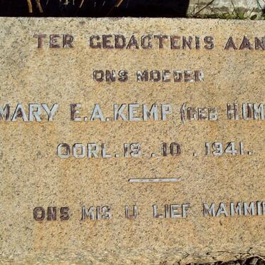 KEMP Mary E.A. nee HUMAN -1941