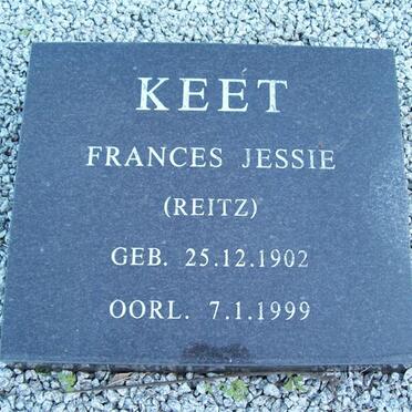 KEET Frances Jessie nee REITZ 1902-1999