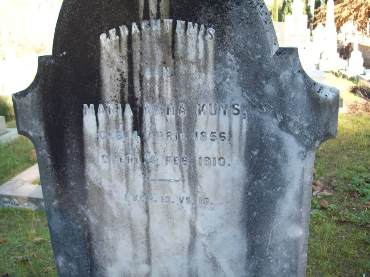 KUYS Maria Anna 1855-1910