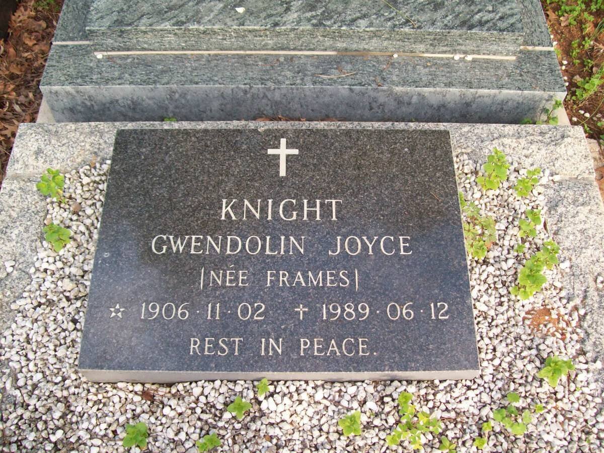 KNIGHT Gwendolin Joyce nee FRAMES 1906-1989