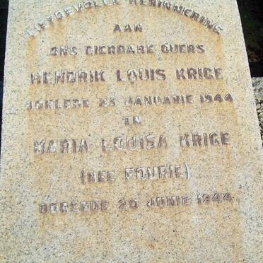 KRIGE Hendrik Louis -1944 &amp; Maria Louisa FOURIE -1944