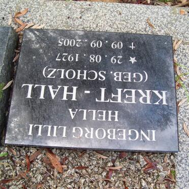 KREFT-HALL Ingeborg Lilli Hella nee SCHOLTZ 1927-2005