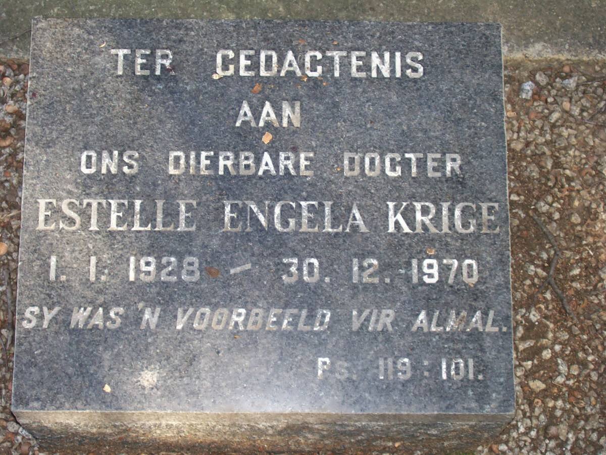 KRIGE Estelle Engela 1928-1970