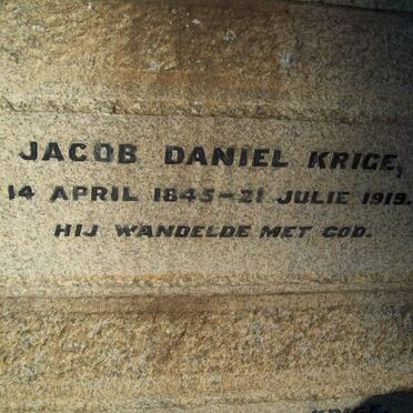 KRIGE Jacob Daniel 1845-1919 &amp; Susanna Johanna SCHABORT 1848-1933 :: KRIGE Rollo 1888-1912