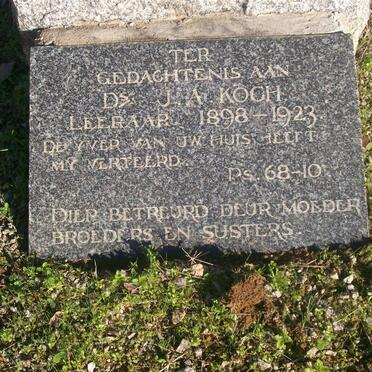 KOCH J.A. 1898-1923