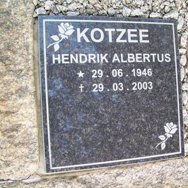 KOTZEE Hendrik Albertus 1946-2003