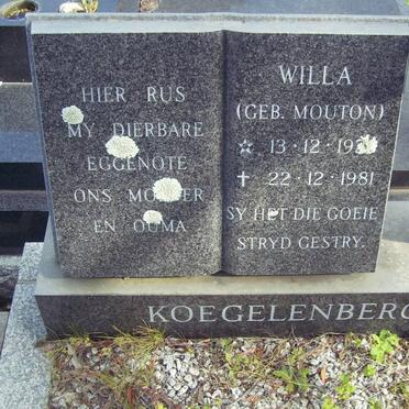 KOEGELENBERG Willa nee MOUTON 19??-1981