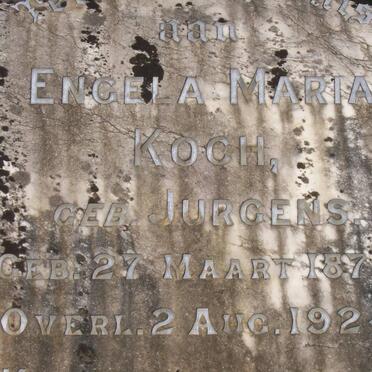 KOCH Engela Maria nee JURGENS 1879-1924