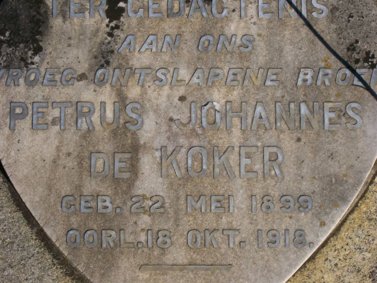 KOKER Petrus Johannes, de 1899-1918