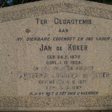 KOKER Jan, de 1872-1938 &amp; Christina Johanna 1878-1962