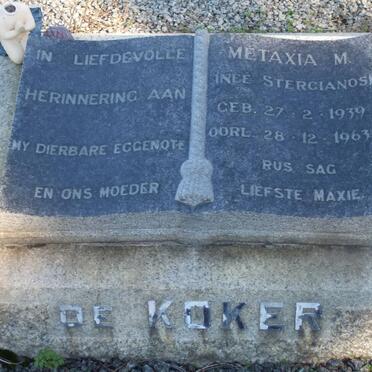 KOKER Metaxia M., de nee STERGIANOS 1939-1963