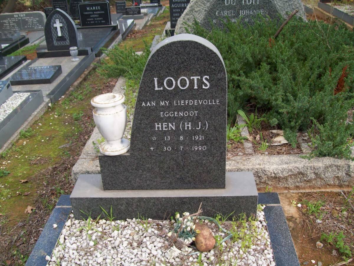 LOOTS H.J. 1921-1990